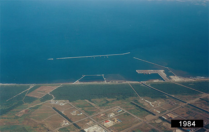1984年 石狩新港開発後の石狩湾